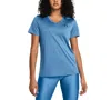 Under Armour Women's Twist Tech V-neck Short-sleeve Top In Halo Gray,white
