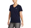 Under Armour Tech™ Twist Women's V-neck Short Sleeve Midnight Navy In Midnight Navy