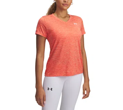 Under Armour Women's Twist Tech V-neck Short-sleeve Top In Orange