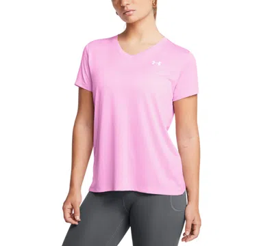 Under Armour Women's Twist Tech V-neck Short-sleeve Top In Stella