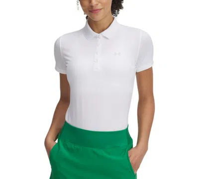 Under Armour Women's Ua Active Golf Polo Shirt In White