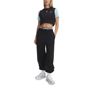 Under Armour Women's Ua Rival Fleece Sleeveless Top In Black