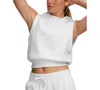 Under Armour Women's Ua Rival Fleece Sleeveless Top In Distant Gray Medium Heather