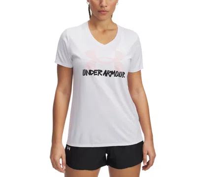 Under Armour Women's Ua Tech Marker Short-sleeve Tee In White
