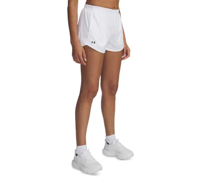 Under Armour Women's Ua Tech Play Up Mesh Shorts In White