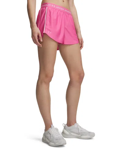 Under Armour Women's Ua Tech Play Up Training Shorts In Pink