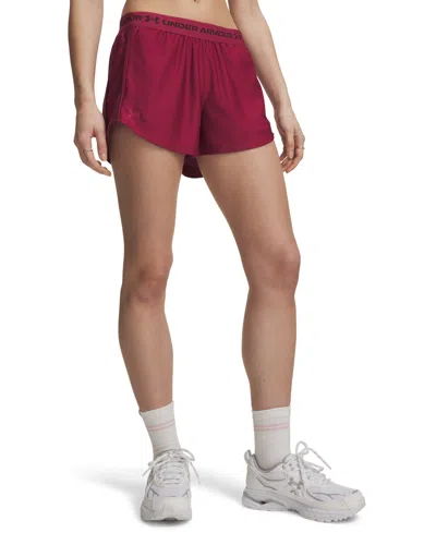 Under Armour Women's Ua Tech Play Up Training Shorts In Red