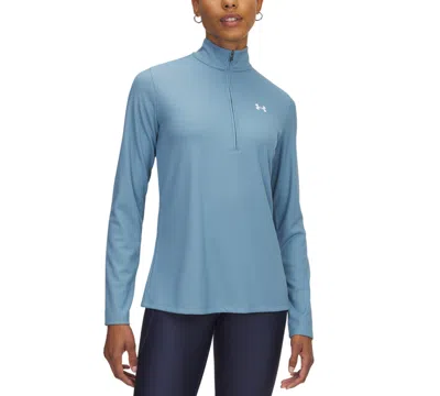 Under Armour Women's Ua Tech Ribbed Top In Blue