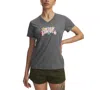 Under Armour Women's Ua Tech Watercolor Graphic V-neck T-shirt In Gray