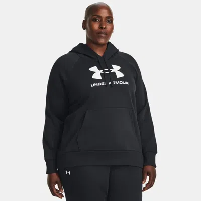 Under Armour Girls   Rival Fleece Bl Hoodie In Black/white