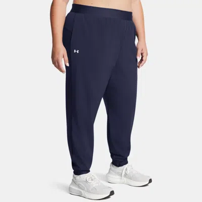 Under Armour Women's    Rival High-rise Woven Trousers Midnight Navy In Blue