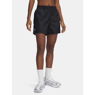 Under Armour Women's  Rival Shorts Black Woven Elastic Waist Active Jdm2317