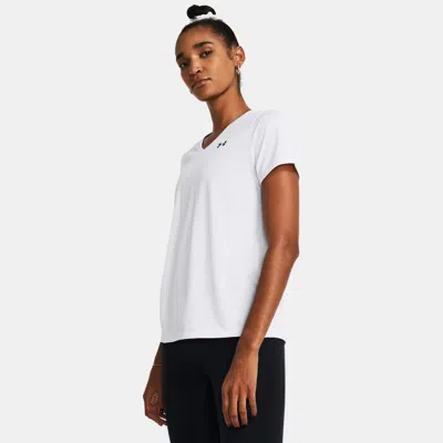 Under Armour Tech™ Women's V-neck Short Sleeve White In White,black