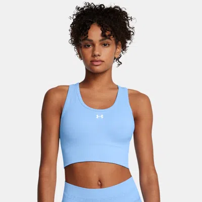 Under Armour Women's    Vanish Seamless Mid Sports Bra Horizon Blue