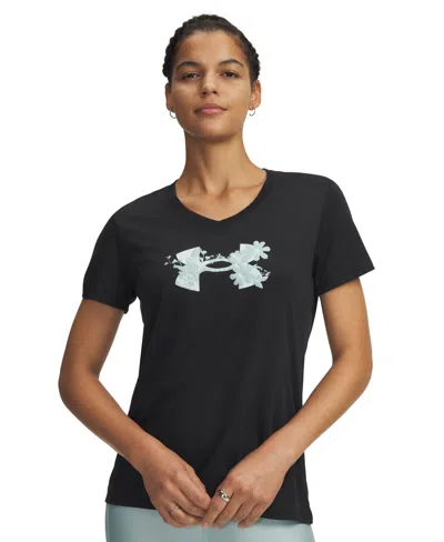 Under Armour Women's V-neck Short-sleeve Top In Black