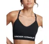 Under Armour Seamless Light Support Longline Bra In Black In Black