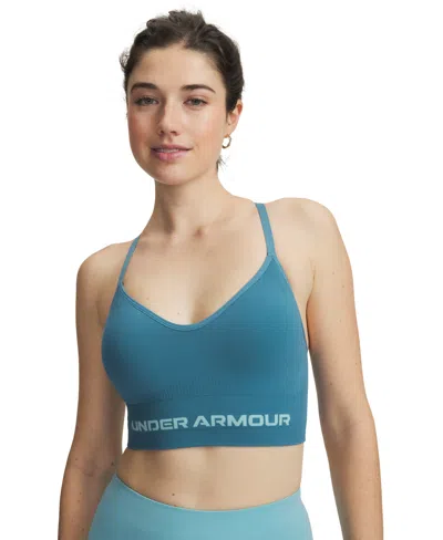 Under Armour Women's Vanish Seamless Low-impact Sports Bra In Boundless Blue,blue Haze