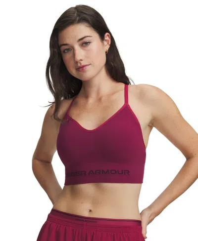 Under Armour Women's Vanish Seamless Low-impact Sports Bra In Claret,ox Blood