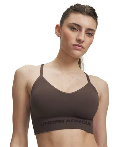 Under Armour Women's Vanish Seamless Low-impact Sports Bra In Peppercorn,kona Brown
