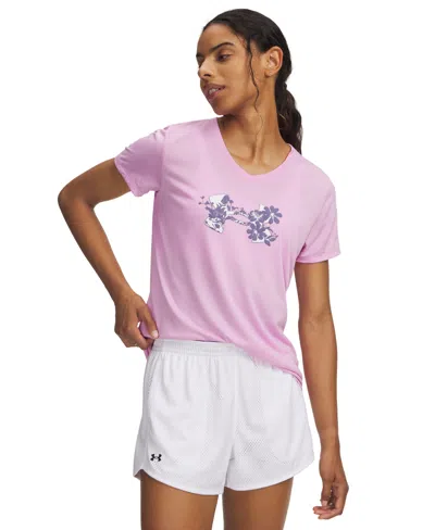 Under Armour Women's V-neck Short-sleeve Top In Pink