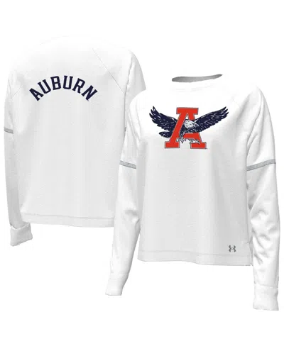 Under Armour Women's White Auburn Tigers Gameday Double Knit Pullover Sweatshirt
