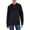 Under Armour Womens Logo Cotton Hooded Sweatshirt In Black