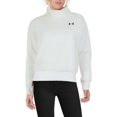 Under Armour Womens Logo Warm Fleece Jacket In White