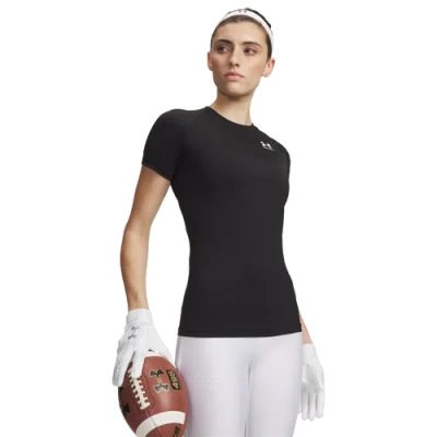Under Armour Womens  Heatgear Authentics Comp Ss In Black