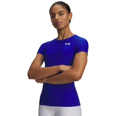 Under Armour Womens  Heatgear Og Compression Short Sleeve In Blue
