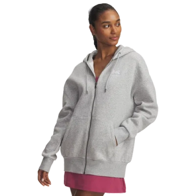 Under Armour Womens  Icon Fleece Oversized Full-zip In Gray