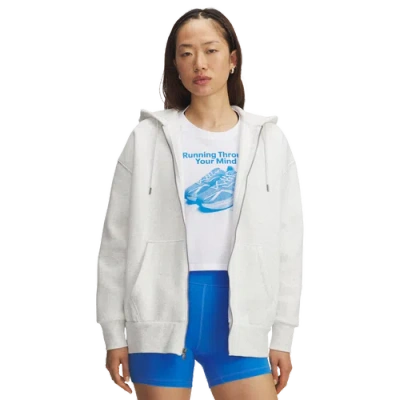 Under Armour Womens  Icon Fleece Oversized Full-zip In Neutral