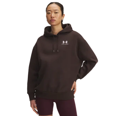 Under Armour Womens  Icon Fleece Oversized Hoodie In Brown