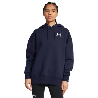 Under Armour Womens  Icon Fleece Oversized Hoodie In Blue