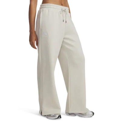 Under Armour Womens  Icon Fleece Wide Leg Pants In Neutral