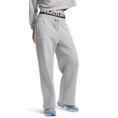 Under Armour Womens  Icon Fleece Wide Leg Pants In Gray