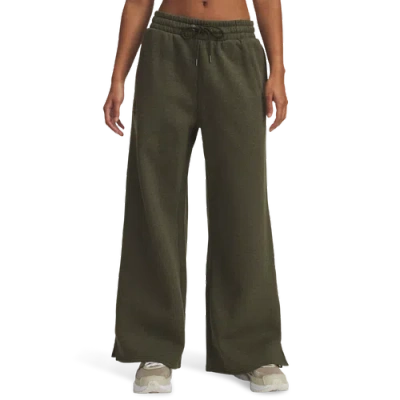 Under Armour Womens  Icon Fleece Wide Leg Pants In Gray