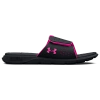 Under Armour Women's Ignite Pro Slides In Black/rebel Pink In Black/black/rebel Pink