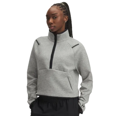 Under Armour Womens  Unstoppable Fleece Half-zip In Gray