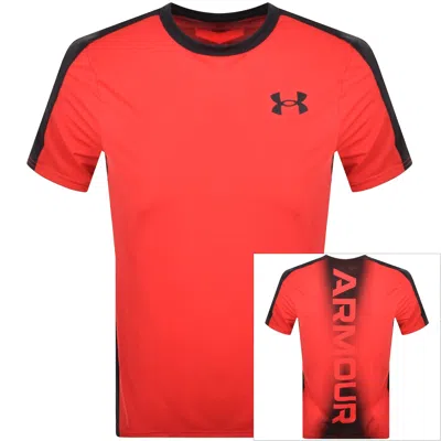 Under Armour Wordmark T Shirt Red