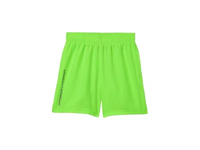 Under Armour Woven Wordmark Shorts (big Kids) Boy's Clothing Hyper Green/black : Lg (14-16 Big Kid), Polyester