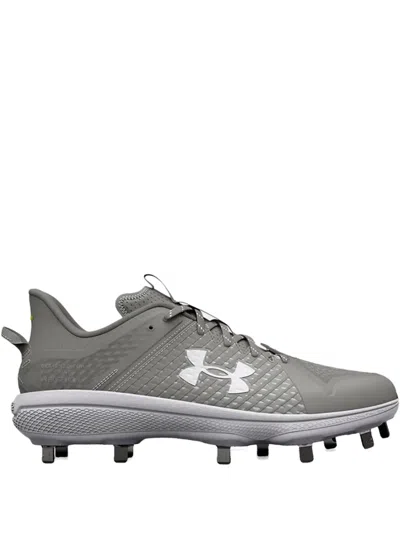 Under Armour Yard Low Mt "grey/white" Cleats In Gray
