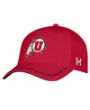 Under Armour Youth Boys And Girls  Red Utah Utes Blitzing Accent Performance Adjustable Hat In Red