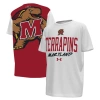 UNDER ARMOUR YOUTH UNDER ARMOUR WHITE/RED MARYLAND TERRAPINS GAMEDAY T-SHIRT