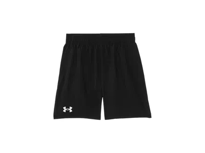 Under Armour Youth Woven Shorts (big Kids) Boy's Shorts Black/white : Sm (8 Big Kid), Polyester