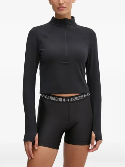 Under Armour Zip Long-sleeve Top In Black