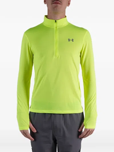Under Armour Zip T-shirt In Yellow