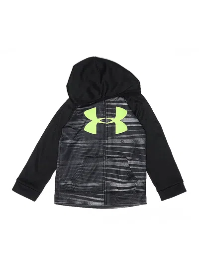Pre-owned Under Armour Kids' Zip Up Hoodie In Black