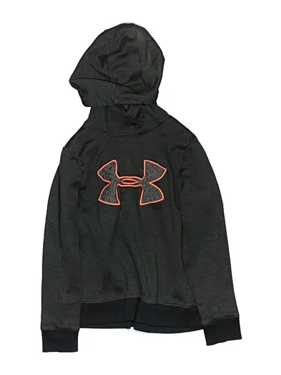 Pre-owned Under Armour Kids' Zip Up Hoodie In Black