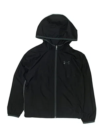 Pre-owned Under Armour Kids' Zip Up Hoodie In Black