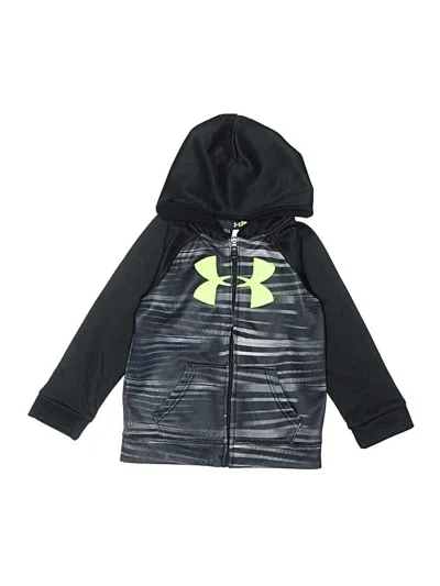 Pre-owned Under Armour Kids' Zip Up Hoodie In Black